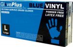 GlovePlus Powder Free, Smooth, Blue Vinyl Gloves